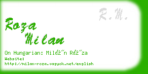 roza milan business card